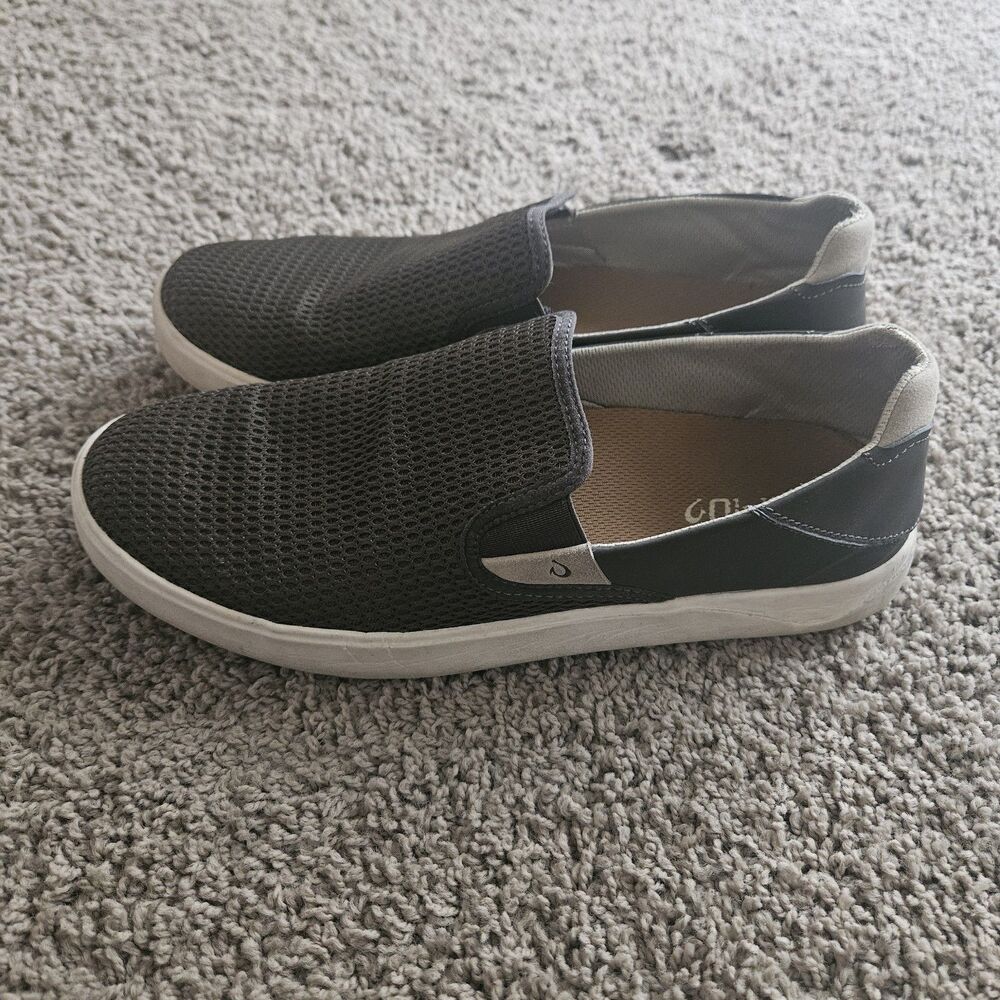 Olukai Lae'Ahi Gray Slip On Shoes Sneakers Mens Size 11 Mesh - Picture 2 of 8